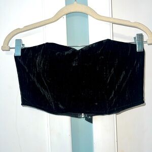 Nasty Gal Velvet Tailored Bustier Strapless NWT